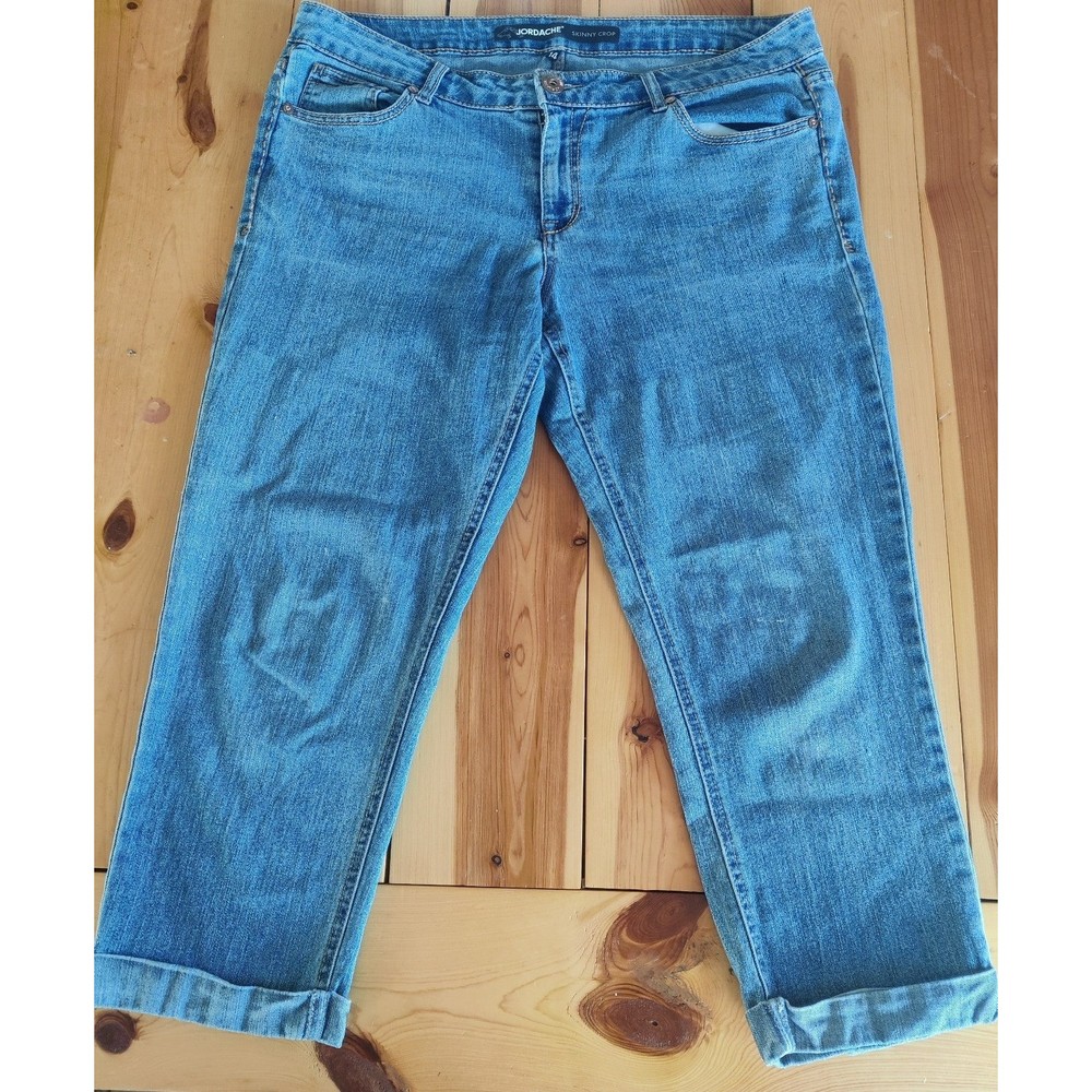 Jordache Women's Skinny Crop Mid rise Jeans Size 14